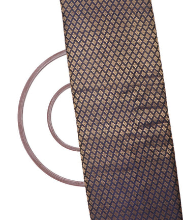 Navy Blue Colour  Floral Pattern Brocade Silk Fabric